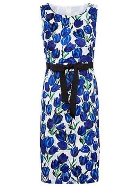 🆕 Precis Petite Sz 10 Tulip Print Sleeveless Shift Dress